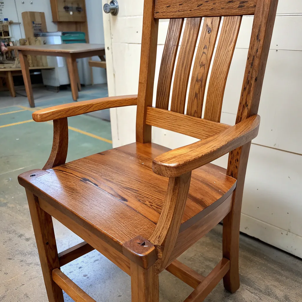 Restored wooden chair